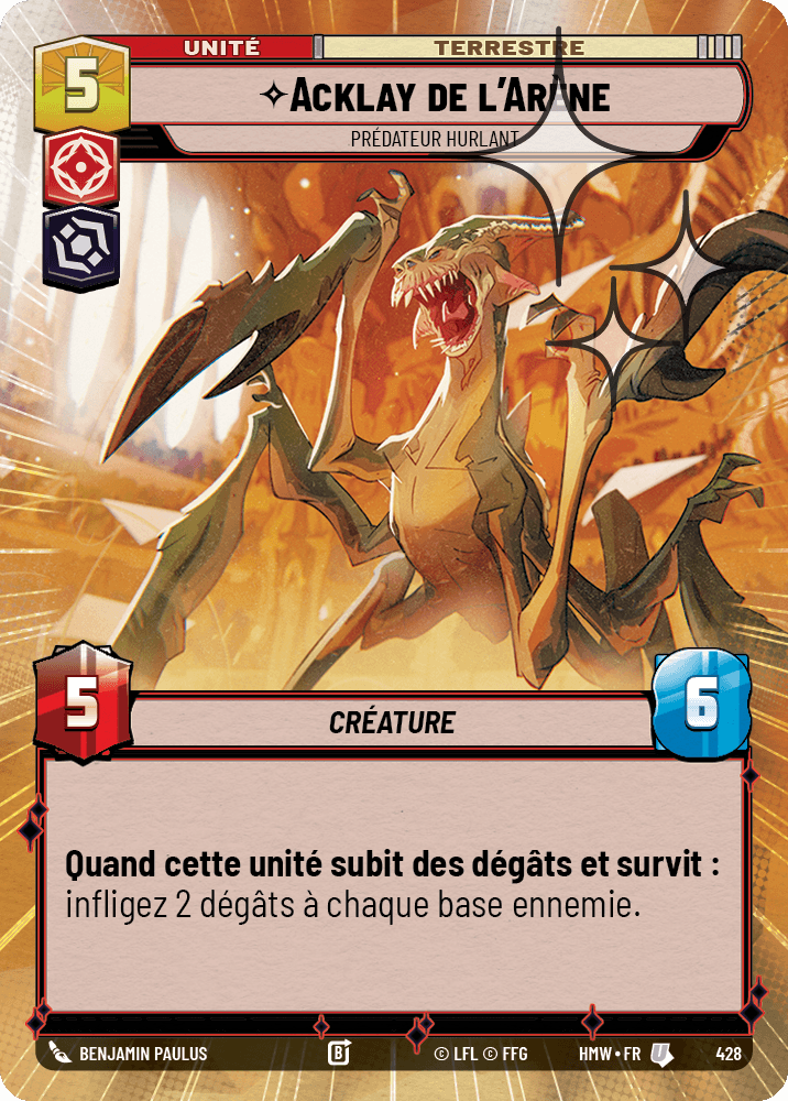 Acklay de l'Arène, Prédateur Hurlant - XHMW-666 - Hyperspace Foil - recto Français