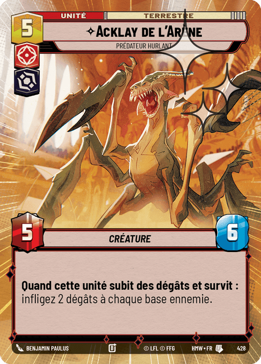 Acklay de l'Arène, Prédateur Hurlant - XHMW-666 - Hyperspace Foil - recto Français