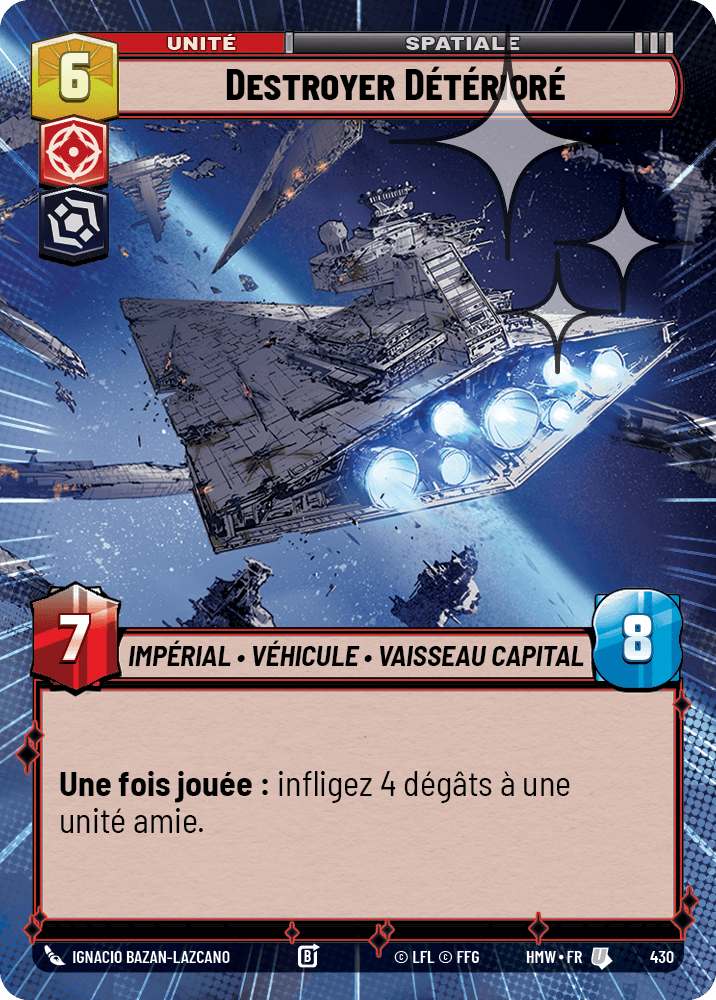 Destroyer Détérioré - XHMW-668 - Hyperspace Foil - recto Français