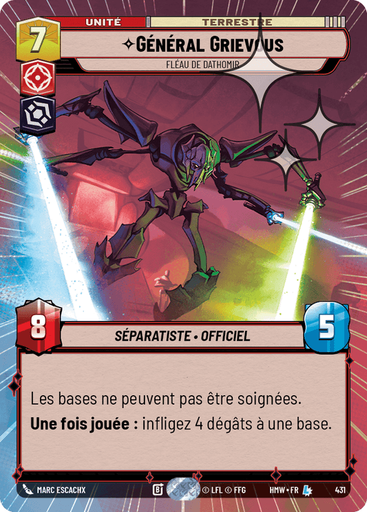 Général Grievous, Fléau De Dathomir - XHMW-669 - Hyperspace Foil - recto Français