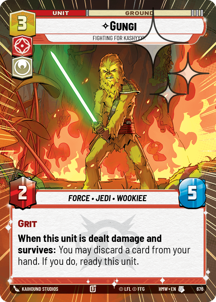 Gungi, Se Bat Pour Kashyyyk - XHMW-676 - Hyperspace Foil - recto Anglais