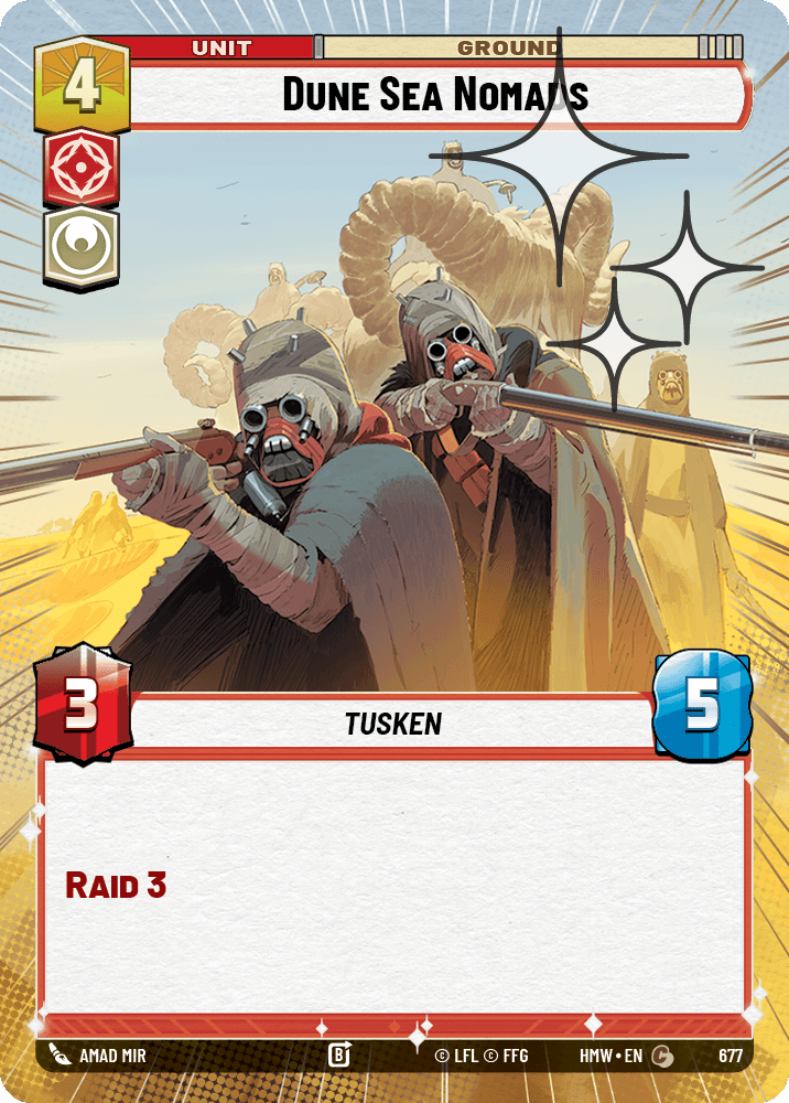 Nomades de la Mer de Dunes - XHMW-677 - Hyperspace Foil - recto Anglais
