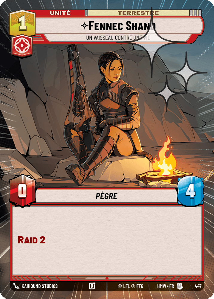 Fennec Shand, Un Vaisseau Contre Une Vie - XHMW-685 - Hyperspace Foil - recto Français