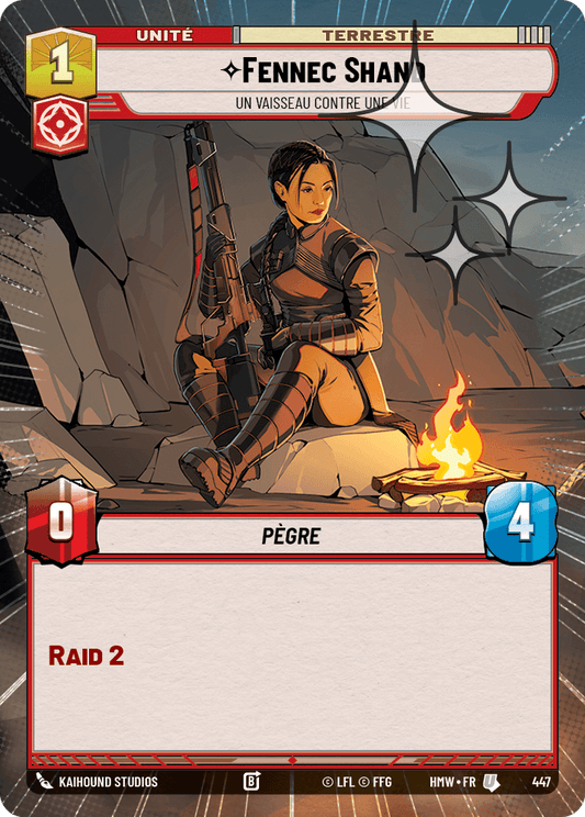 Fennec Shand, Un Vaisseau Contre Une Vie - XHMW-685 - Hyperspace Foil - recto Français