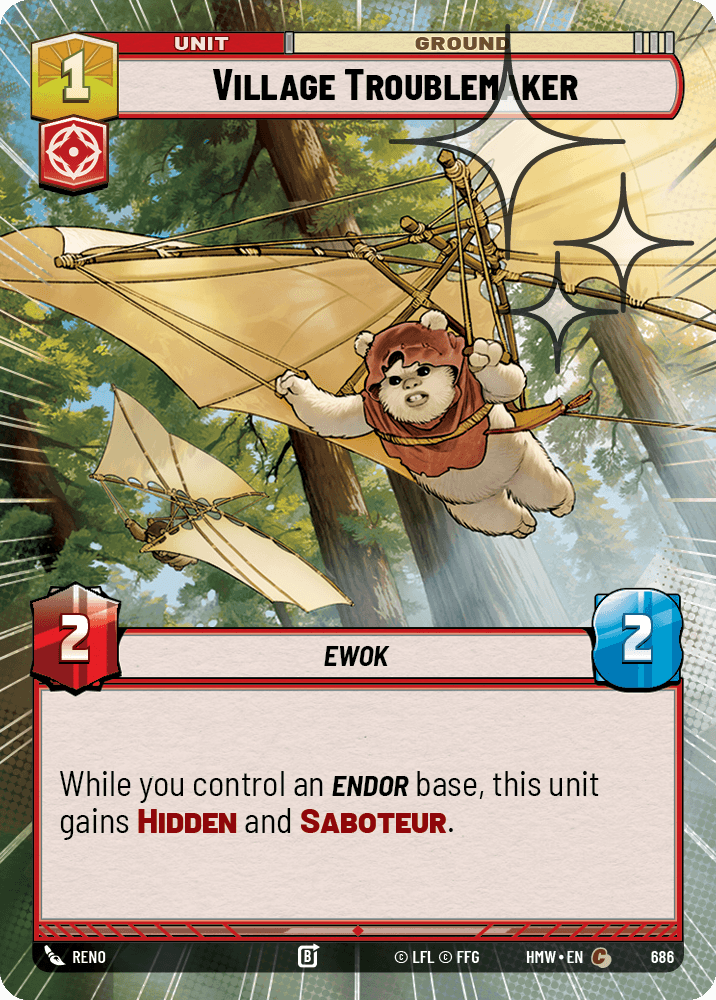 Trublion du Village - XHMW-686 - Hyperspace Foil - recto Anglais