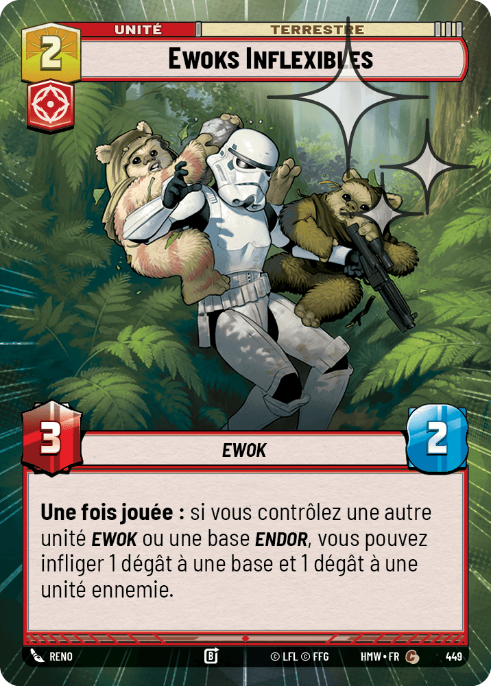 Ewoks Inflexibles - XHMW-687 - Hyperspace Foil - recto Français