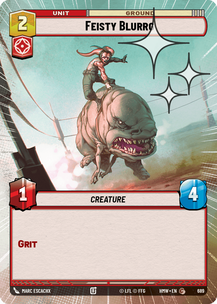 Blurrg Fougueux - XHMW-689 - Hyperspace Foil - recto Anglais