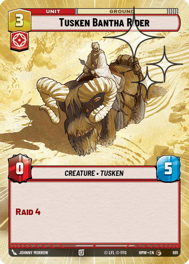 Chevaucheur de Bantha Tusken - XHMW-691 - Hyperspace Foil - recto Anglais