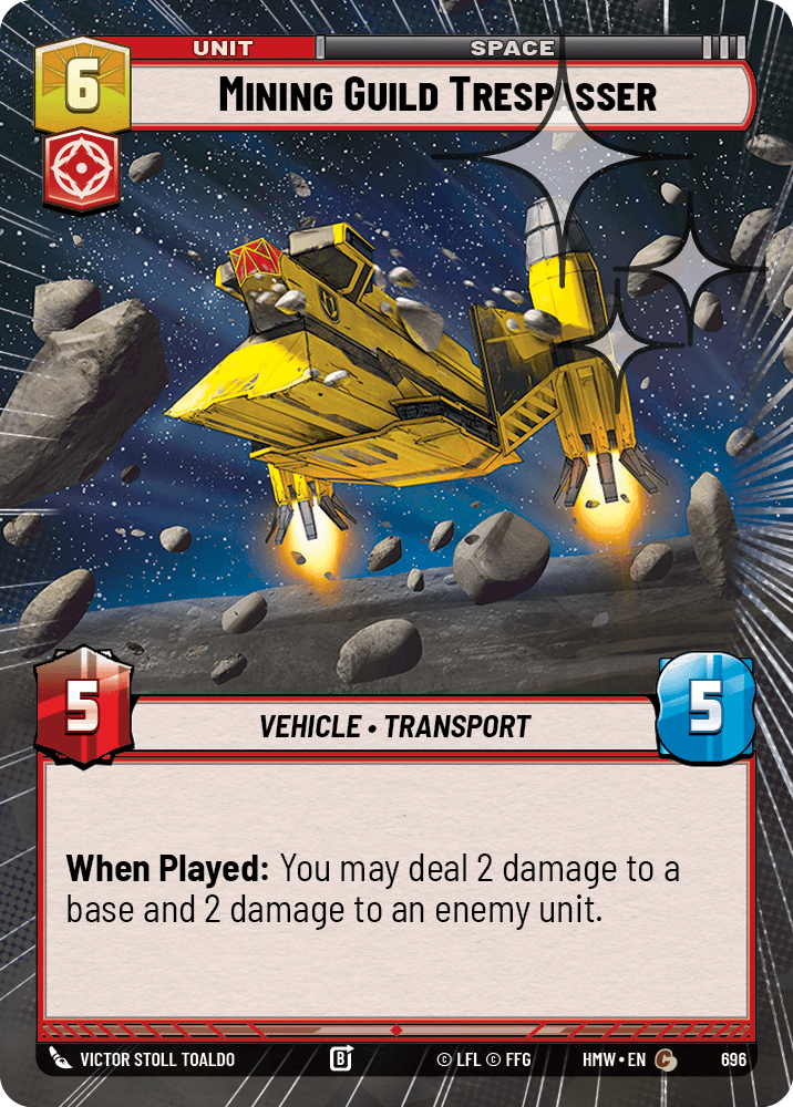 Intrus de la Guilde Minière - XHMW-696 - Hyperspace Foil - recto Anglais
