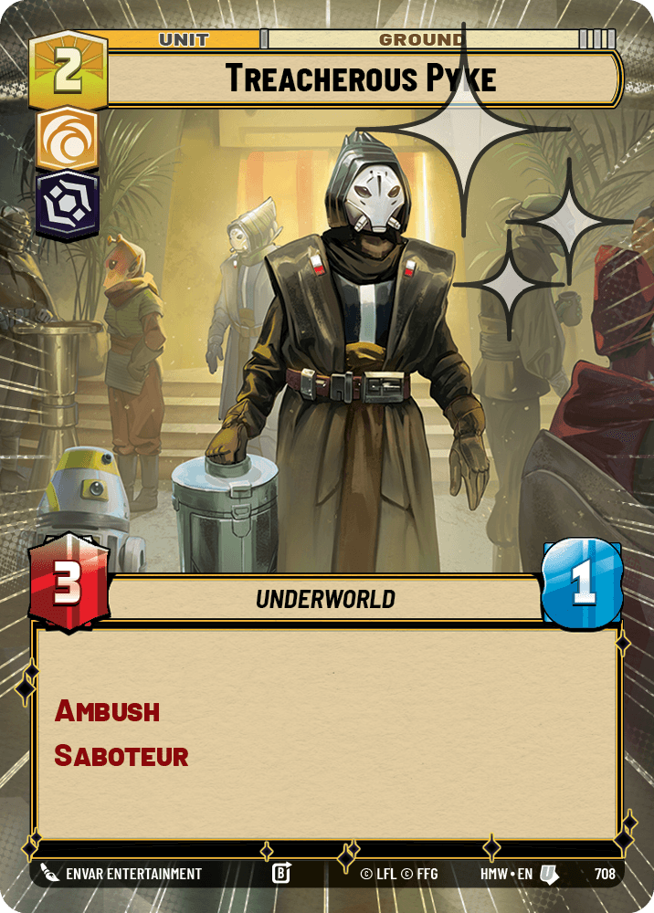 Pyke Perfide - XHMW-708 - Hyperspace Foil - recto Anglais