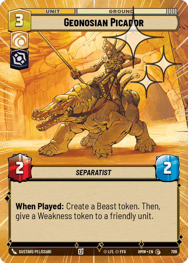 Picador Géonosien - XHMW-709 - Hyperspace Foil - recto Anglais