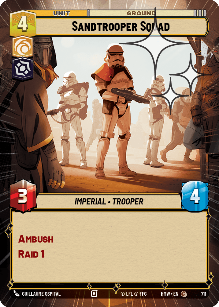 Escouade de Sandtroopers - XHMW-711 - Hyperspace Foil - recto Anglais