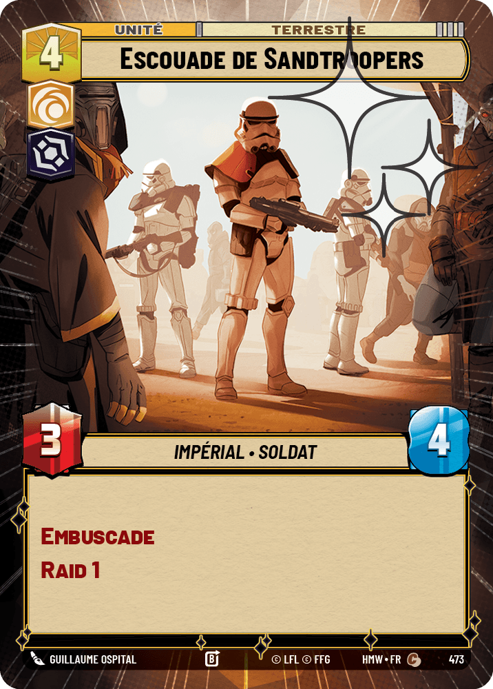 Escouade de Sandtroopers - XHMW-711 - Hyperspace Foil - recto Français