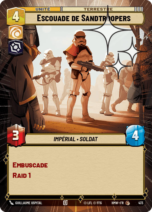 Escouade de Sandtroopers - XHMW-711 - Hyperspace Foil - recto Français