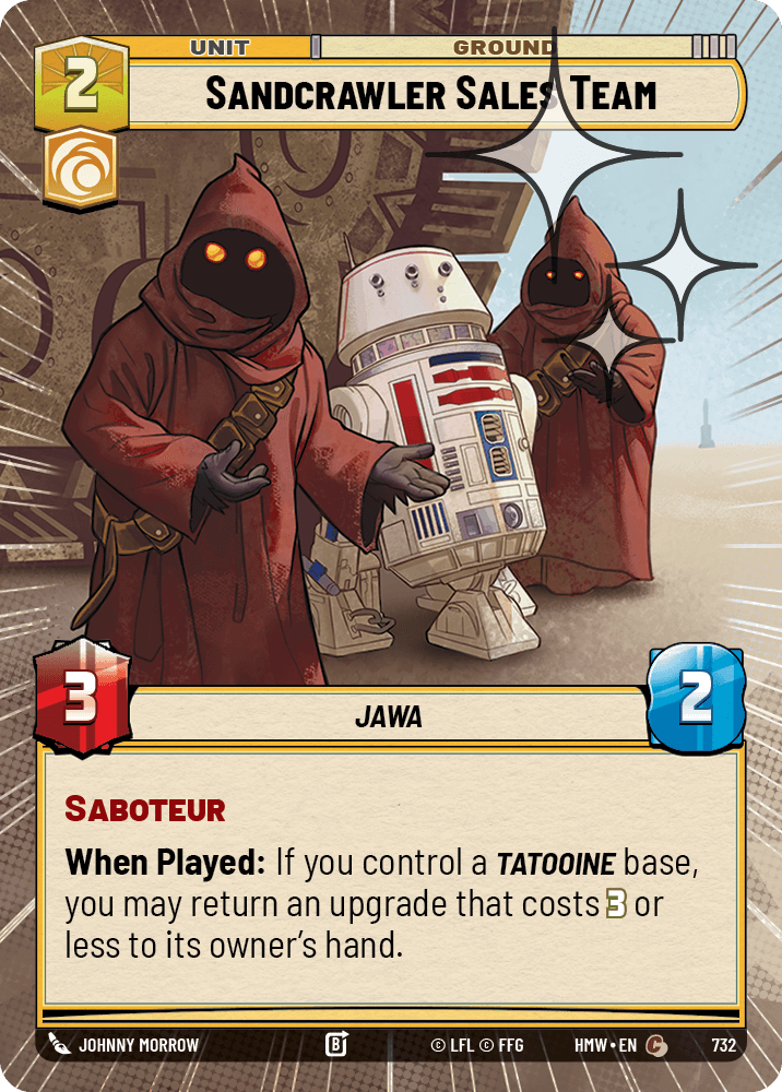 Commerciaux du Char des Sables - XHMW-732 - Hyperspace Foil - recto Anglais