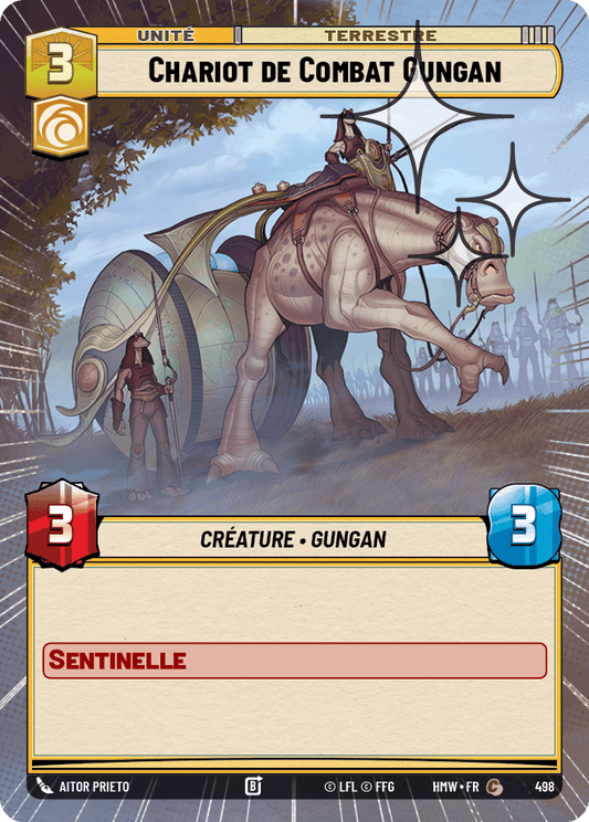 Chariot de Combat Gungan - XHMW-736 - Hyperspace Foil - recto Français