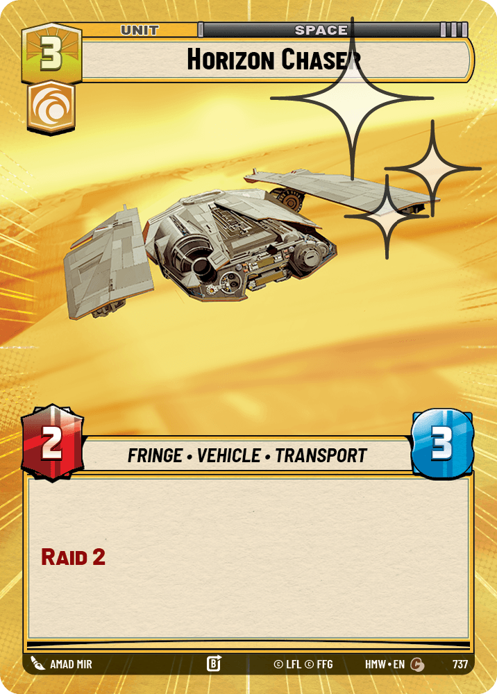 Chasseur d'Horizon - XHMW-737 - Hyperspace Foil - recto Anglais