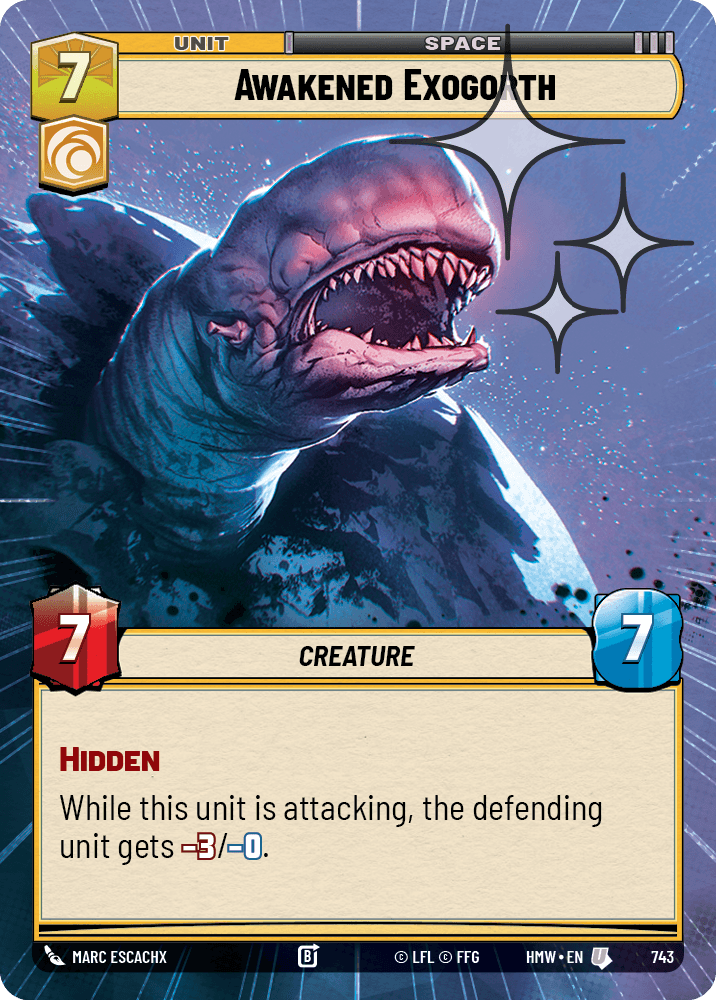 Exogorth Réveillé - XHMW-743 - Hyperspace Foil - recto Anglais
