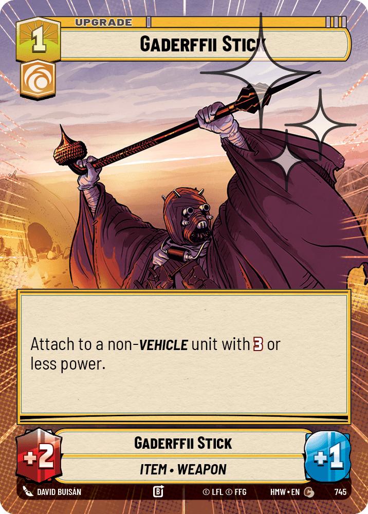 Bâton Gaderffii - XHMW-745 - Hyperspace Foil - recto Anglais