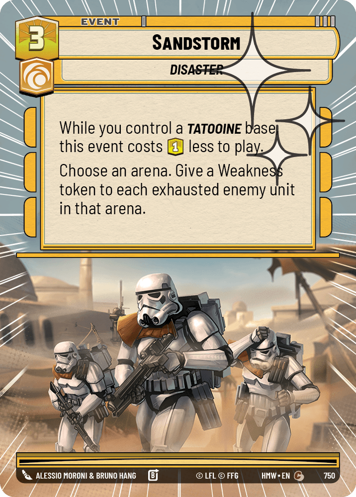 Tempête de Sable - XHMW-750 - Hyperspace Foil - recto Anglais