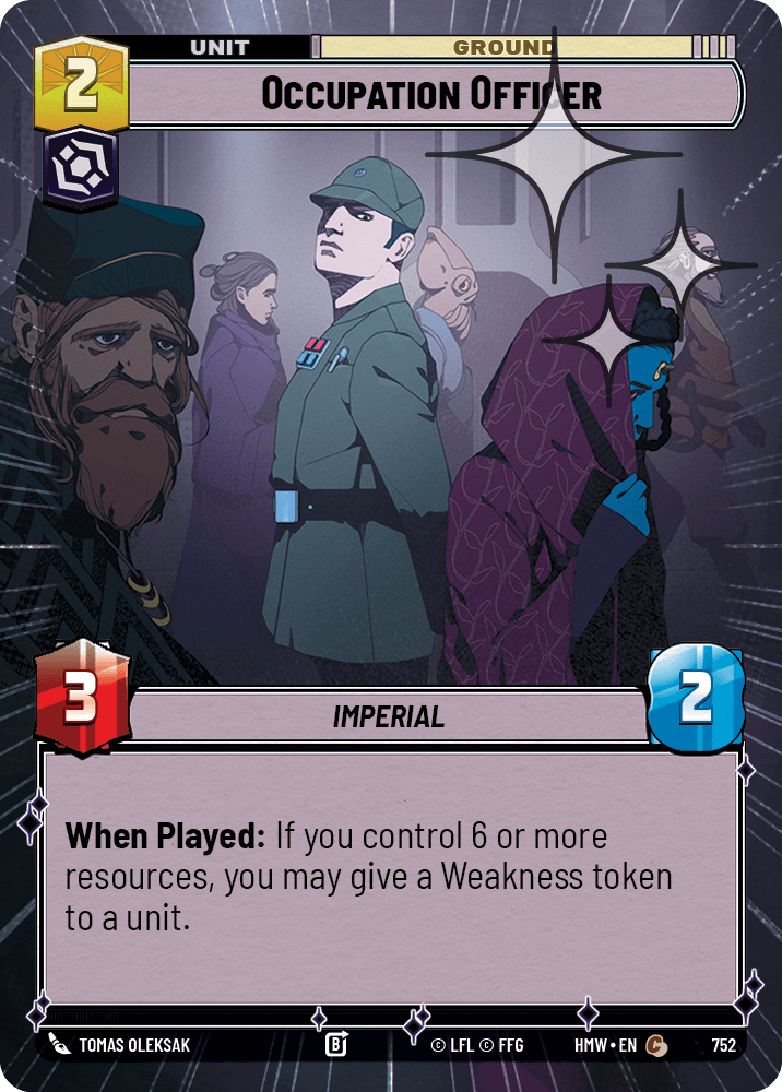 Officier d'Occupation - XHMW-752 - Hyperspace Foil - recto Anglais