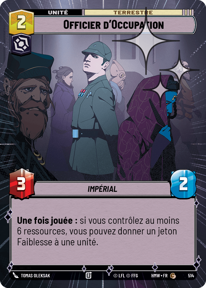 Officier d'Occupation - XHMW-752 - Hyperspace Foil - recto Français