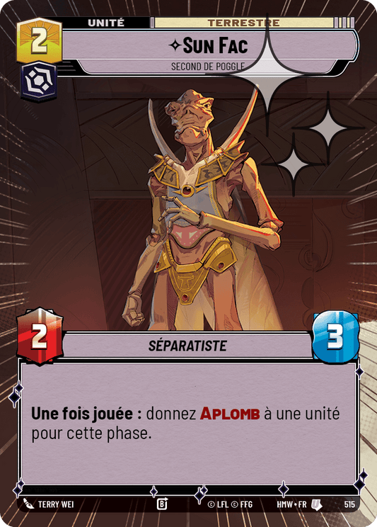 Sun Fac, Second De Poggle - XHMW-753 - Hyperspace Foil - recto Français