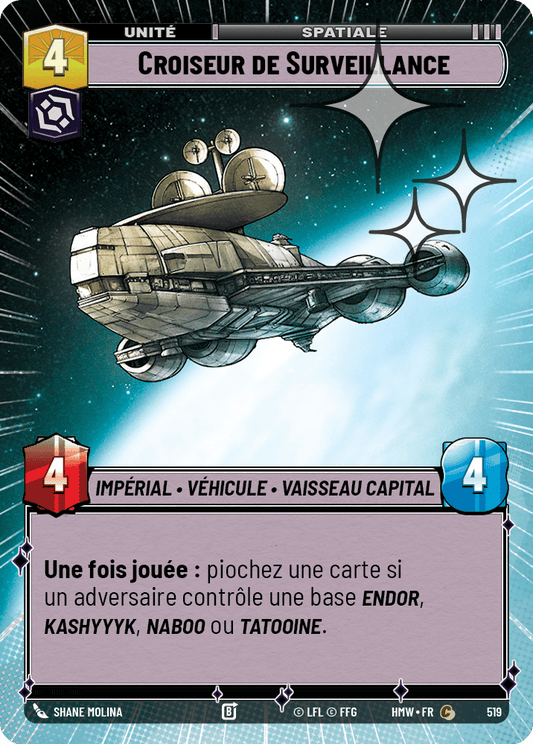 Croiseur de Surveillance - XHMW-757 - Hyperspace Foil - recto Français