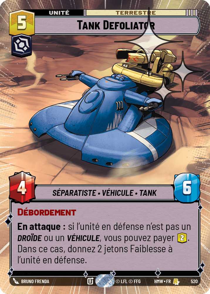 Tank Defoliator - XHMW-758 - Hyperspace Foil - recto Français