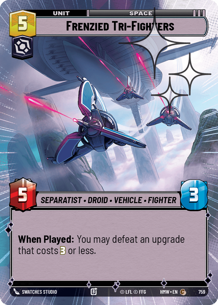 Tri-Chasseurs Furieux - XHMW-759 - Hyperspace Foil - recto Anglais
