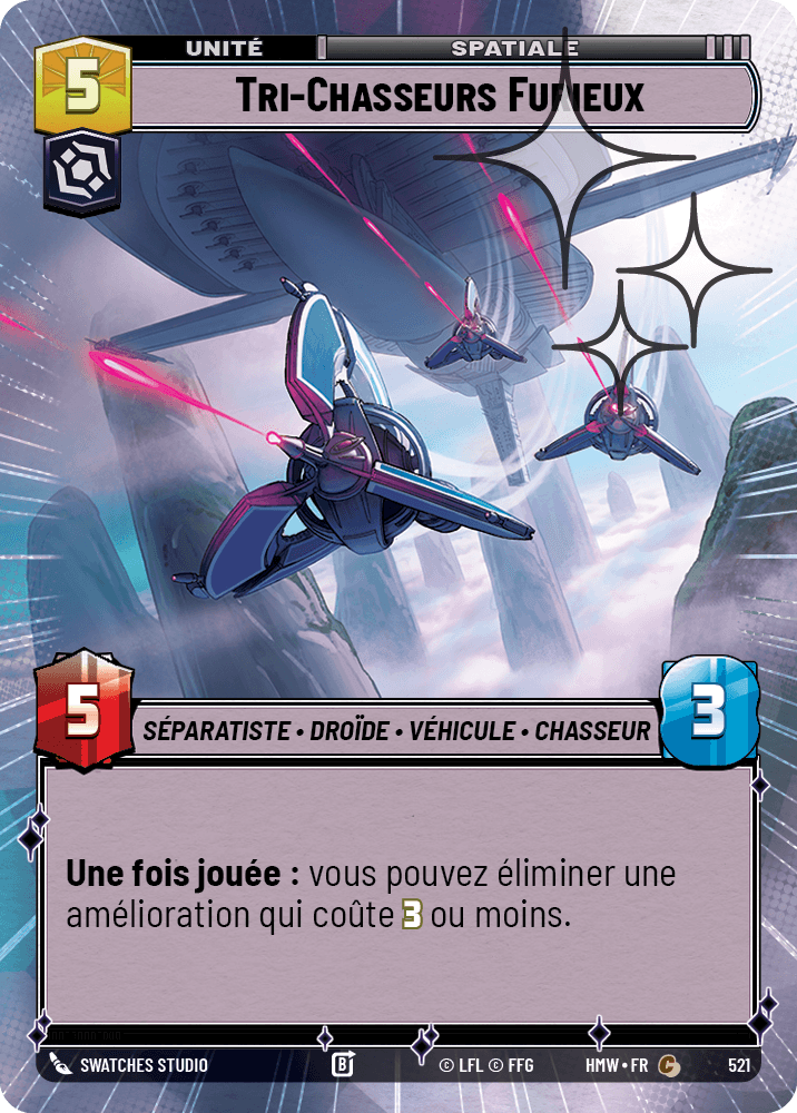 Tri-Chasseurs Furieux - XHMW-759 - Hyperspace Foil - recto Français