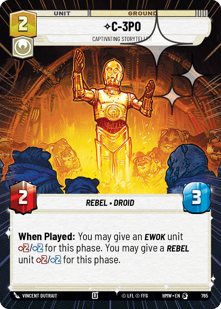 C-3PO, Conteur Captivant - XHMW-765 - Hyperspace Foil - recto Anglais