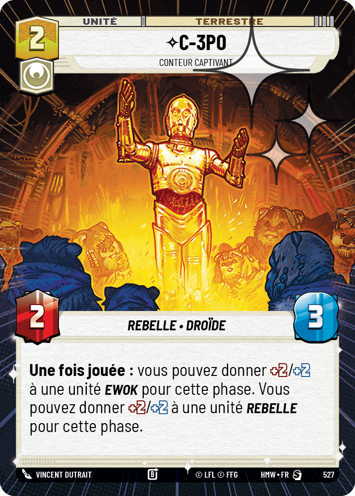 C-3PO, Conteur Captivant - XHMW-765 - Hyperspace Foil - recto Français