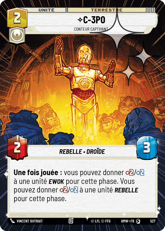 C-3PO, Conteur Captivant - XHMW-765 - Hyperspace Foil - recto Français