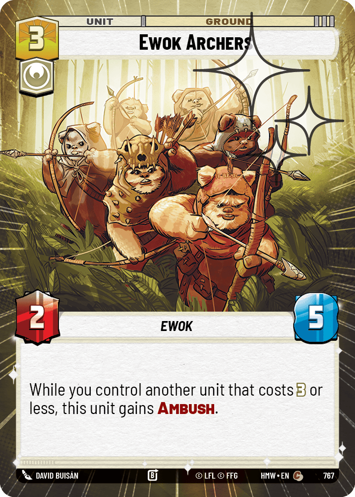 Archers Ewoks - XHMW-767 - Hyperspace Foil - recto Anglais