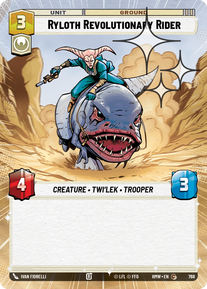Cavalier Révolutionnaire de Ryloth - XHMW-768 - Hyperspace Foil - recto Anglais