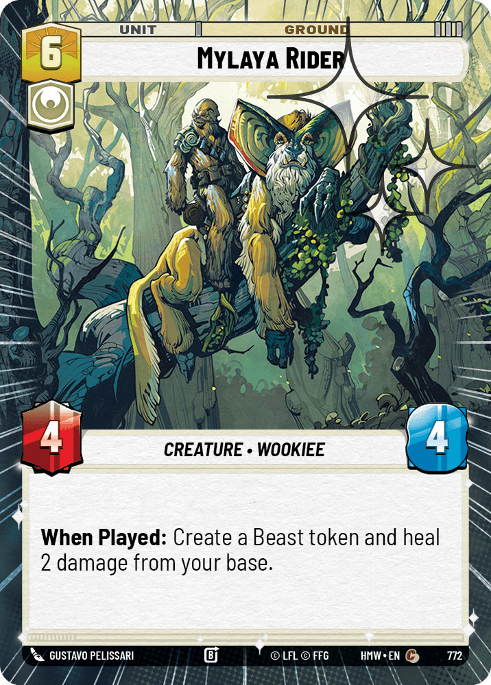 Chevaucheur de Mylaya - XHMW-772 - Hyperspace Foil - recto Anglais