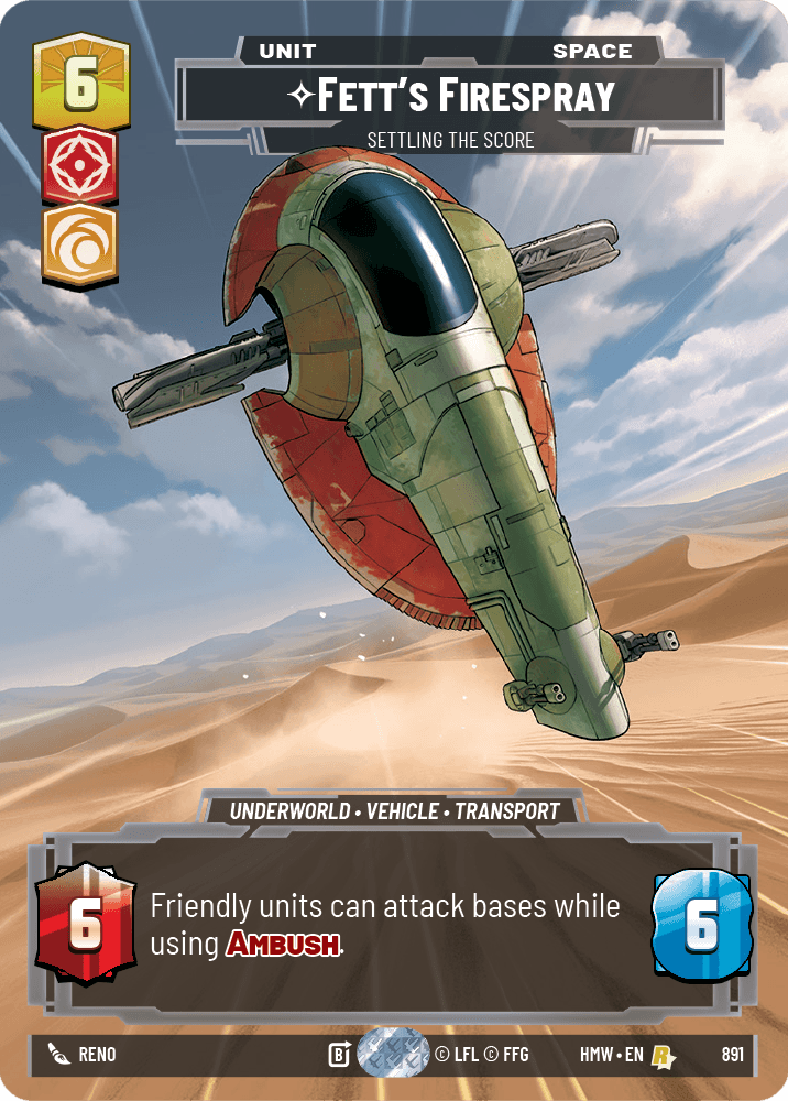 Firespray de Fett, Règle Ses Comptes - XHMW-891 - Prestige Foil - recto Anglais