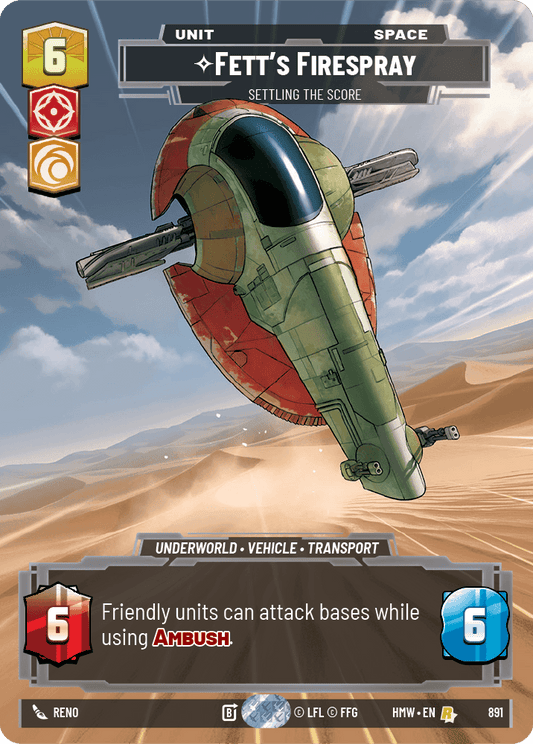 Firespray de Fett, Règle Ses Comptes - XHMW-891 - Prestige Foil - recto Anglais