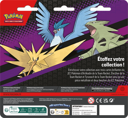 Pokémon Duo-pack Artikodin de la Team Rocket, Électhor de la Team Rocket et Tyranocif de la Team Rocket