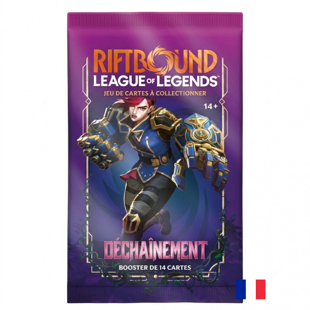Boite de 24 Boosters - Riftbound League of Legends TCG : Déchaînement  FR (Précommande sortie le 24.07.26) (Arrivage Prévu le 29.07.26)