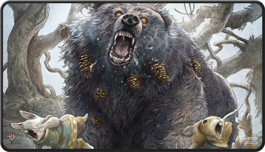 MTG : Bloomburrow Black stitched Playmat Art 2