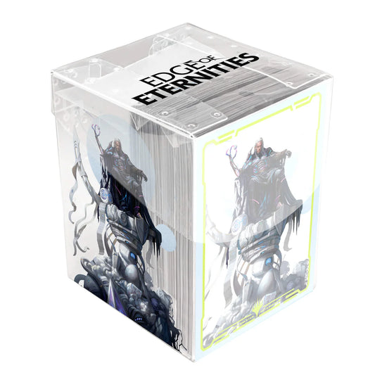 Edge of Eternities Tezzeret, Cruel Captain 100ct Deck Protector Sleeves Standard in Clear Box for Magic: The Gathering