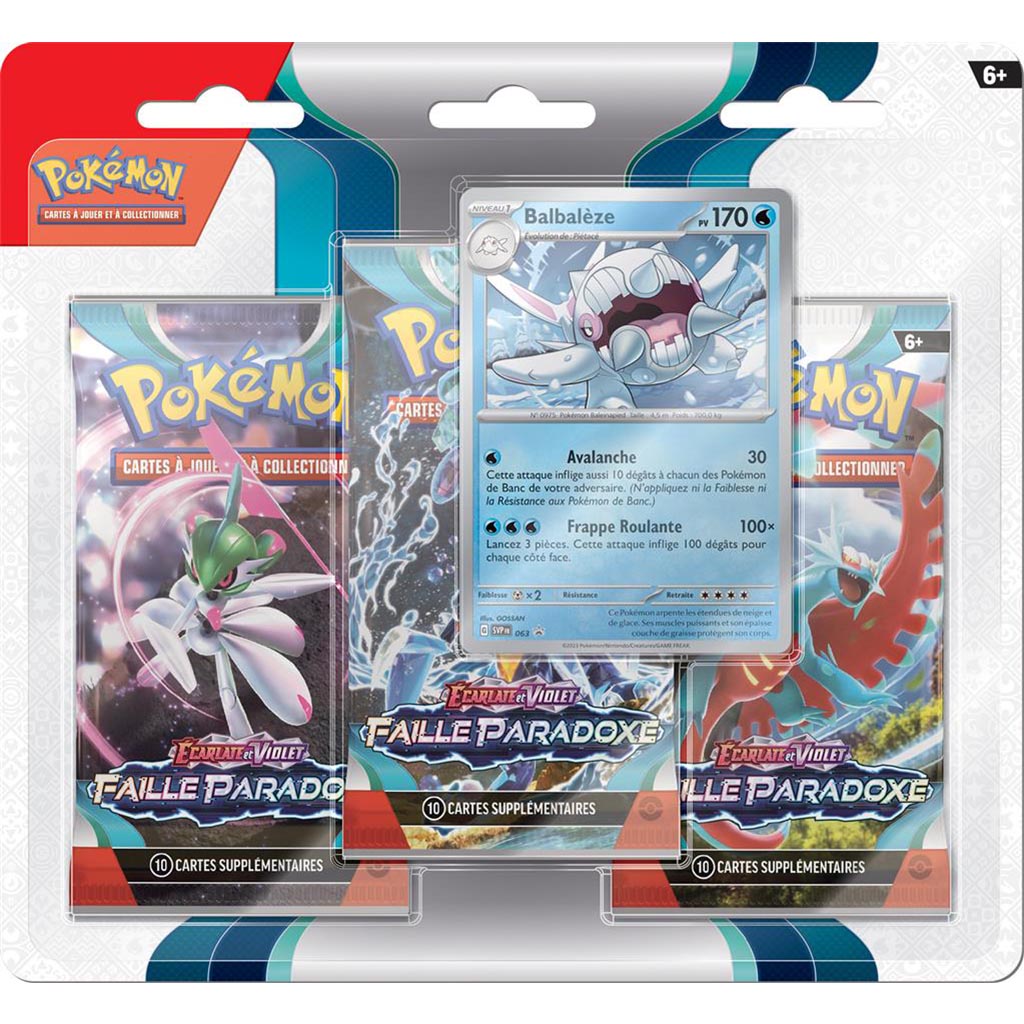 Pokémon - Pack 3 boosters Balbalèze - EV04 Faille Paradoxe