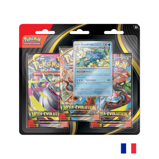 Pokémon Tri-pack Akwakwak - ME01 - Méga-Évolution