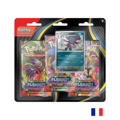 Pokémon - Pack 3 boosters Dimoret - ME02 Flammes Fantasmagoriques