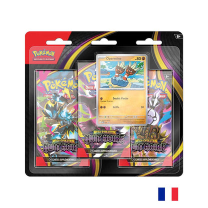 Pokémon - Pack 3 Boosters Opermine - ME05 Nuit Noire (Précommande sortie le 17.07.26) (Arrivage prévu le 22.07.26) **1ère VAGUE**