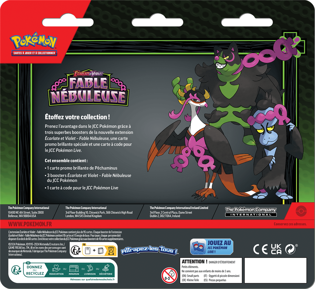 Pokémon : Tri-Pack Pêchaminus - EV06.5 Fable Nébuleuse