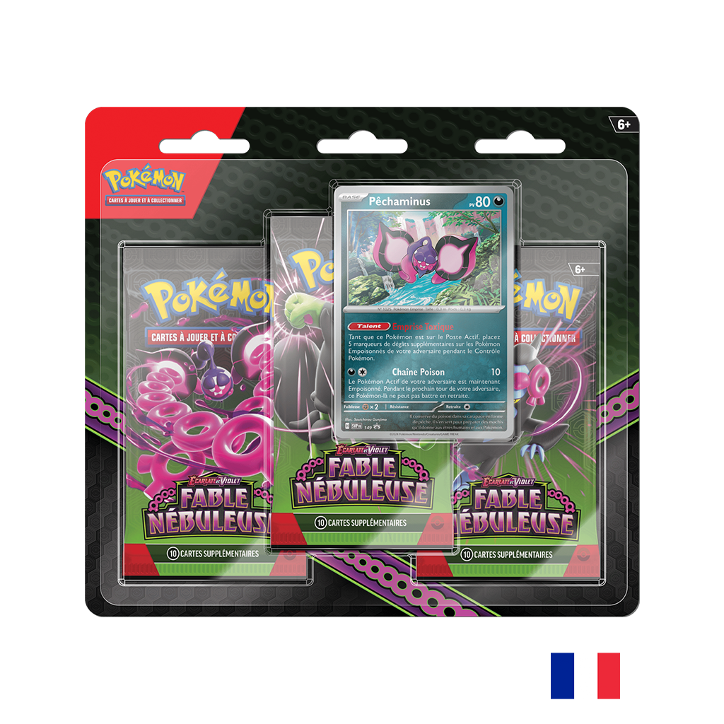 Pokemon Tri Pokémon : Tri-Pack Pêchaminus - EV06.5 Fable Nébuleuse – Miyata Kard Market