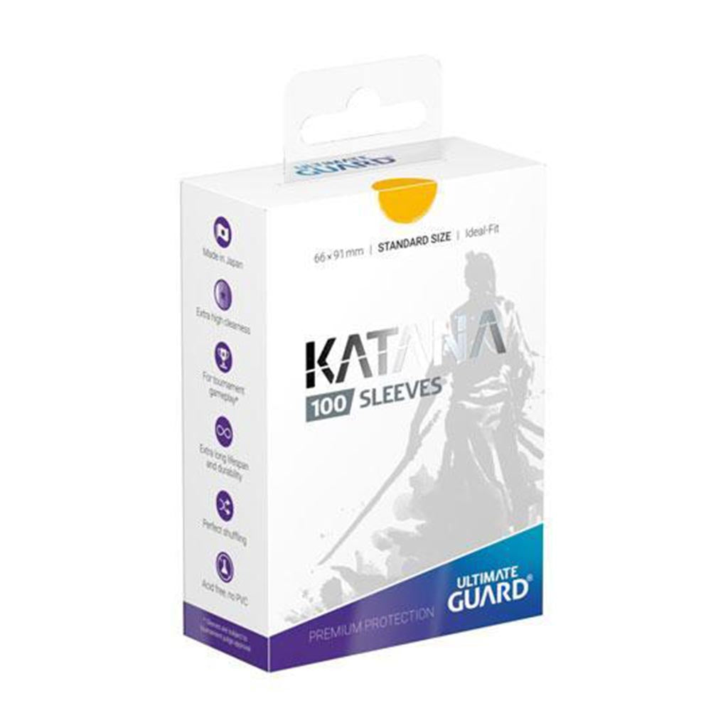 Katana Jaune - Ultimate Guard 100 protège-cartes - Sleeves Standard